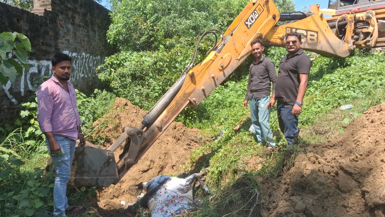 फरीदपुर में घायल नंदी महाराज की उपचार के बाद मौत, गौसेवकों ने विधि-विधान से किया अंतिम संस्कार फरीदपुर। फरीदपुर कस्बे के बीसलपुर रोड पर एक नंदी महाराज के सिर में कीड़ा पड़ने और गंभीर रूप से घायल होने की सूचना गौसेवक गौरव के माध्यम से टीम को मिली। सूचना मिलते ही गौसेवकों ने तत्काल मौके पर पहुंचकर डॉक